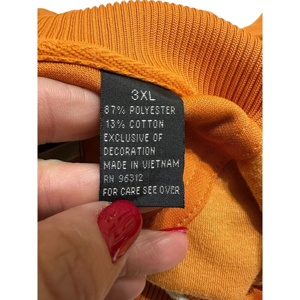 Vintage ENYCE Track‎ Jacket Size 3XL Full Zip Up Mock Neck Graphic Orange #W3-4